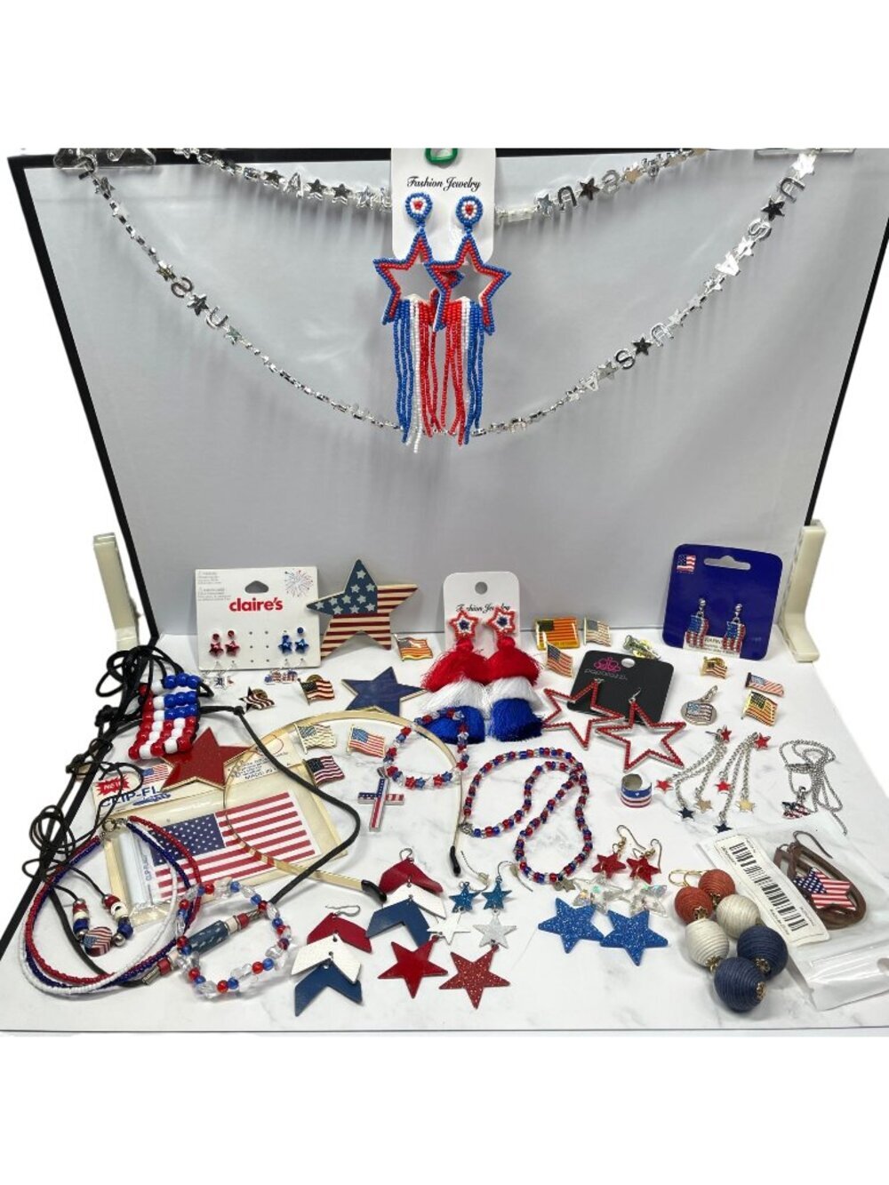 July 4th Jewelry & More Patriotic Bundle Vintage To Modern Red White Blue (BB7)